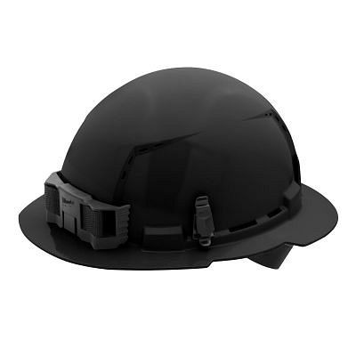 Milwaukee Black Full Brim Vented Hard Hat with 4Pt Ratcheting Suspension - Type 1, Class C, 48-73-1211
