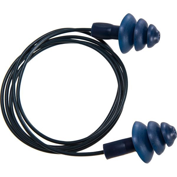Portwest Detectable TPR Corded Ear Plugs, Quantity: 50 Pieces, Blue, EP07BLU