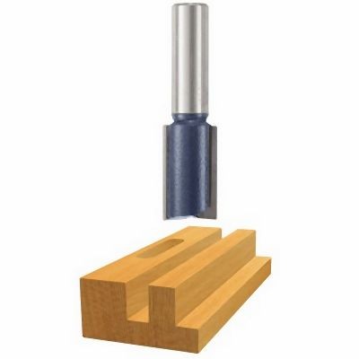 Bosch 11/16 Inches x 1-1/4 Inches Carbide Tipped 2-Flute Straight Bit, 2608629286