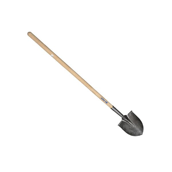 Jones Stephens Premium Grade Wood Handle Shovel, Long Handle, Round Point, AMES #BMTLR, S49421