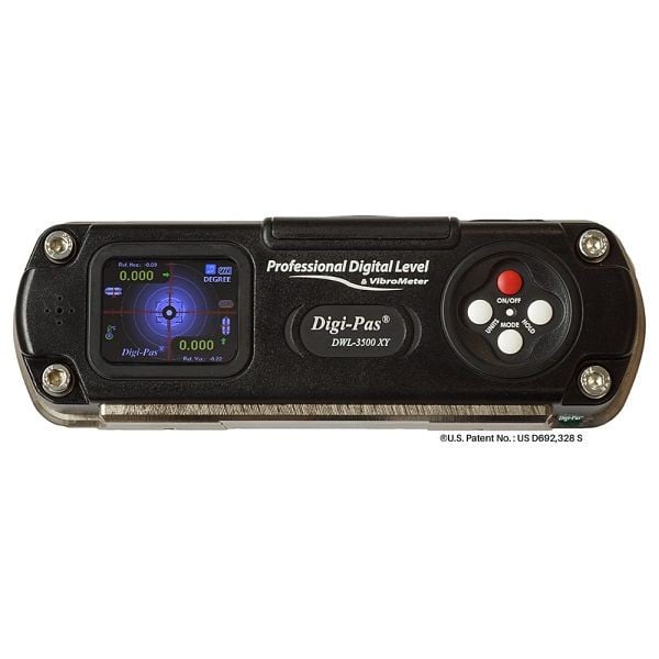 Digi-Pas DWL3500XY 2-Axis Digital Master Precision Level & Inclinometer with Bluetooth, 0.0002”/ft (0.02mm/M), 6 Inch, 2-03503-99