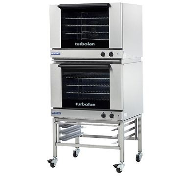 Moffat Turbofan E28M4/2 - Full Size Sheet Pan Manual Electric Convection Ovens Double Stacked, WxDxH: 31.88x66.13x30", E28M4/2