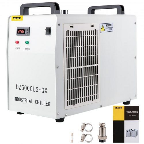 VEVOR 60Hz Industrial Water Chiller for 80 / 100W CO2 Laser Tube Cooler, CW5000DGLSJ000001V1