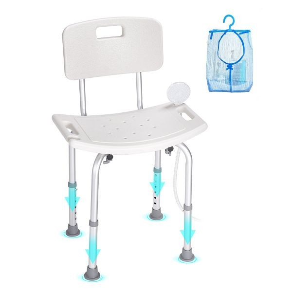 VEVOR Shower Chair, Shower Seat with Back, LYYFXLHJPESWYQ55WV0