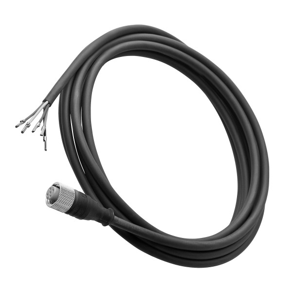 Waldmann Cable, 16-Feet, W/4-Pin, A-Coded M12 Connector, Straight, For 24V, US0009001