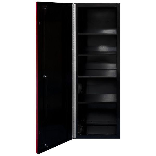 Extreme Tools DX Series 19"W x 21"D Side Locker with 4 Shelves Black with Red Handle, DX192100SLBKRD