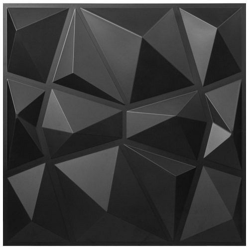 VEVOR 13 Pack 3D Wall Panels Black Color Wall Design Decor, CZ5DM3D13ZBKPVCLJV0
