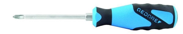 GEDORE Screwdriver Phillips PH0 with striking cap, Screwdriver, 3-component handle, length 185 mm, Tool, 2160SK PZ 1, 1845330