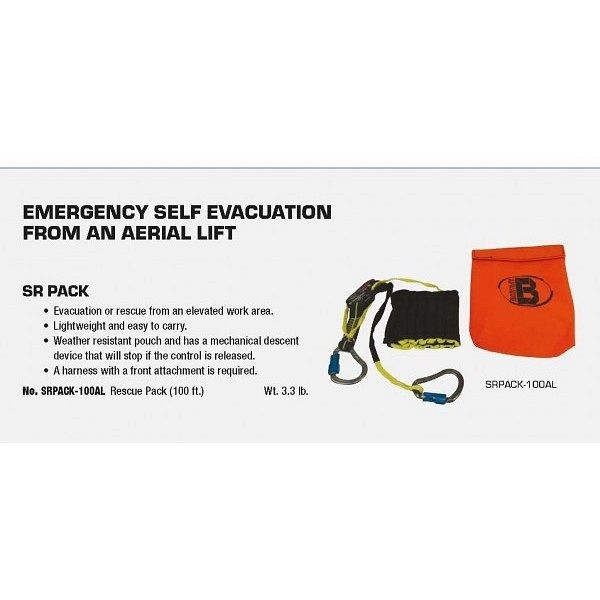Bashlin Rescue Pack, Emergency Self Evacuation from an Aerial Life, SRPACK-100AL