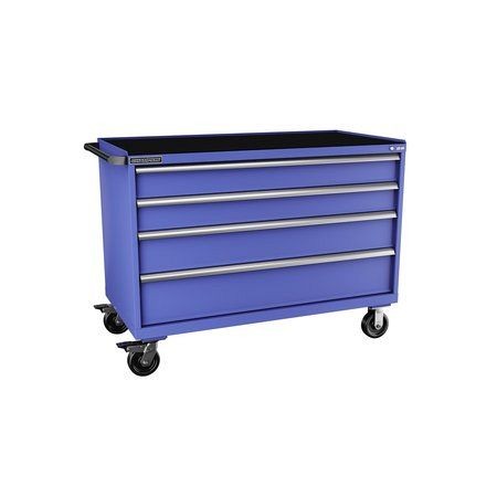Champion Tool Storage 56-1/2" Wide, 43-1/4" High, 28-1/2" Deep, 4 Drawers, 108 Comp, RetainerTop-BrBlue, D15000401ILCMB8RT-BB