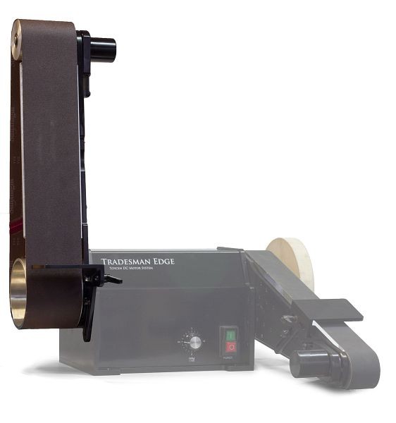 Cuttermasters Belt Sanding Attachment for Tradesman Grinders, at Operator's left hand, size: 2"x36", T-B36 L