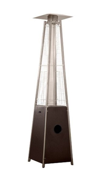 AZ Patio Heaters Glass Tube Patio Heater in Hammered Bronze, HLDS01-GTHG
