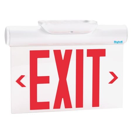 Beghelli Cyclone LED Edge-lit Exit Sign, Canopy, Green, 4.1 lbs, Double, 100000510-146
