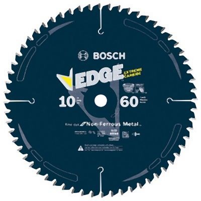 Bosch 10 Inches 60 Tooth Edge Non-Ferrous Metal-Cutting Circular Saw Blade, 2610044105