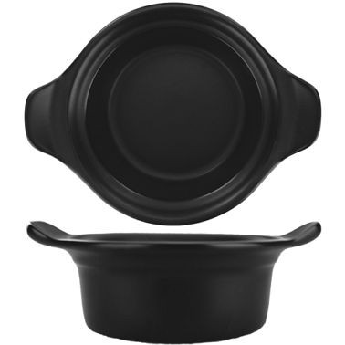 International Tableware Bakeware Stoneware Coal Black Casserole Dish (16oz), Black, Quantity: 12 pieces, CAS-6-B
