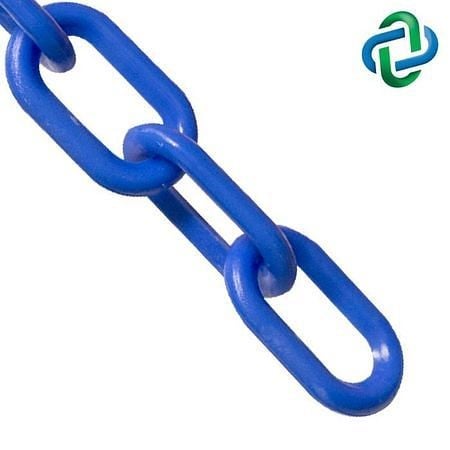 Mr. Chain Plastic Barrier Chain, Blue, 1-Inch Link Diameter, 500-Foot Length, 10006-500