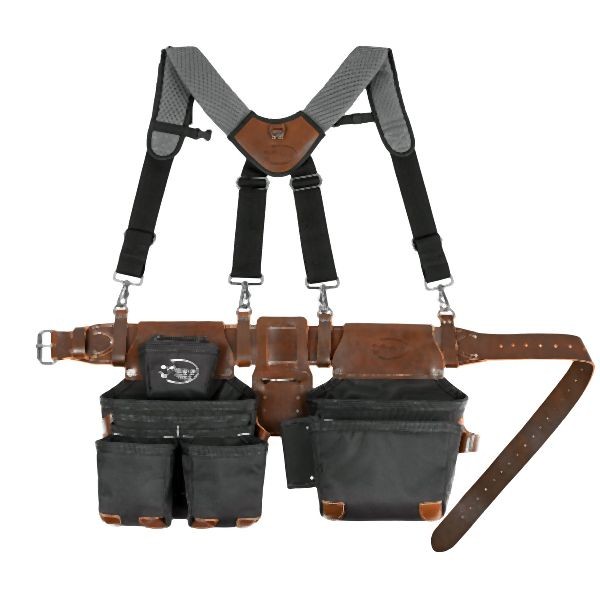 Dead On Tools Dead On Leather Hybrid Tool Belt with Suspenders, Quantity: 2 pieces, DO-HSR