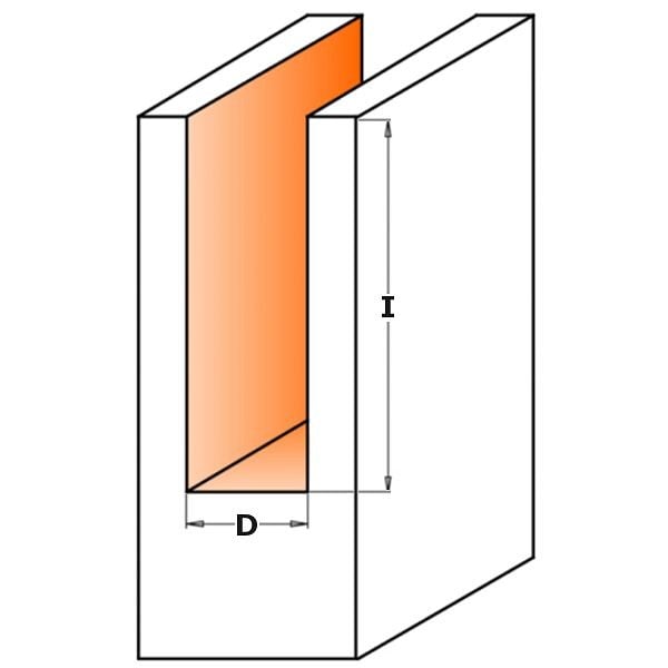 CMT Orange Tools Straight Bit Long Series, 1/2" Diameter, Pack of 10, 812.627.11-X10