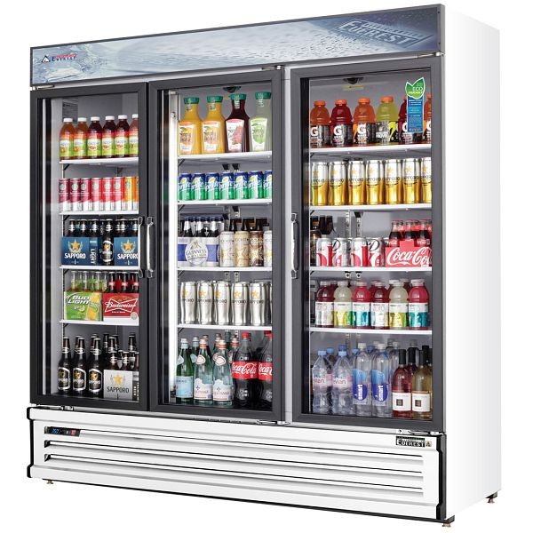 Everest Refrigeration 3 Door Refrigerator Merchandiser (Swing), 69 cu ft, EMSGR69