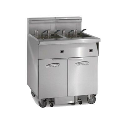 Imperial Fryer, electric, (2) battery, 50pounds capacity each, computer controls, immersed elements, built-in space saver filter system, IFSSP250EC