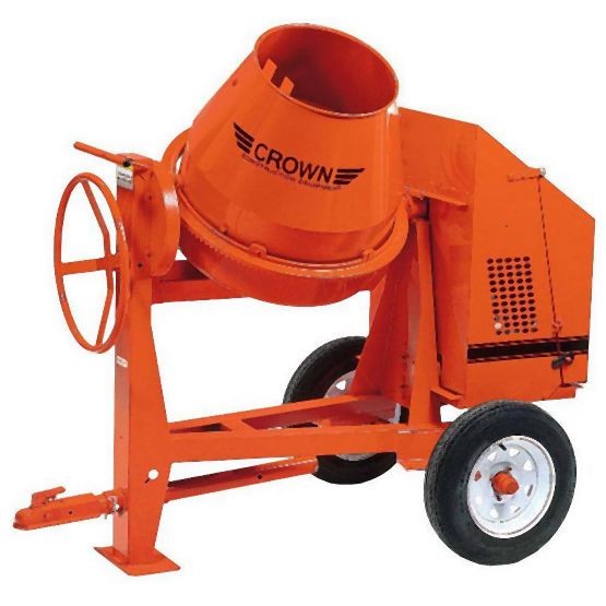 Crown Concrete Mixer 6 cu ft with 1 HP Electric Engine, C6-CE1, 609842