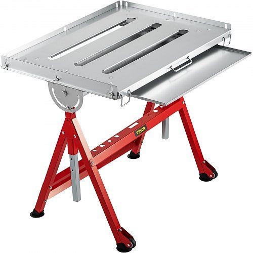 VEVOR Welding Table, 31" x 23", Steel Industrial Workbench, HJTYCYBD13123SFPSV0