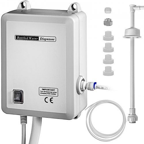 VEVOR Bottled Water Dispensing System 20 ft Water Dispensing Pump System with US Plug 115V AC Perfect for 5 Gal Bottle (Single Inlet), YSB00000000000001V1