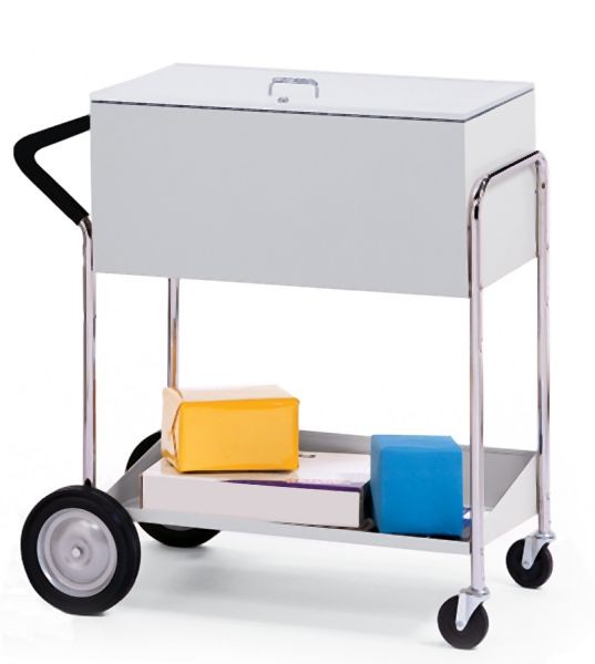 Charnstrom Medium File Cart with Rear Tires and Locking Top, B233