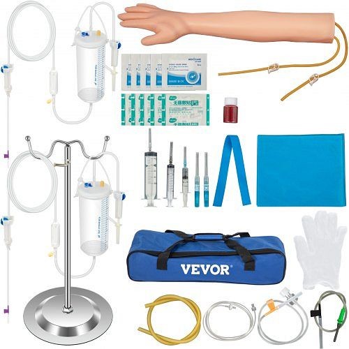 VEVOR Intravenous Practice Arm Kit 25 Pieces Phlebotomy Arm Made of PVC Material Practice Arm for Phlebotomy, JXMXJMCCLXB251W5FV0