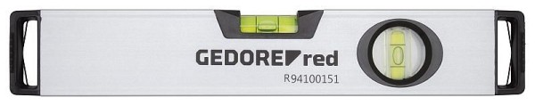GEDORE red Spirit level, Magnetic, 300 mm long, Vertical and horizontal vials, Measurement accuracy +/- 0.5 mm/m, R94100151, 3301424