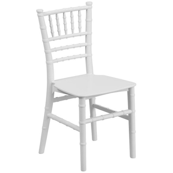 Flash Furniture HERCULES Child White Resin Party and Event Chiavari Chair for Commercial and Residential Use, LE-L-7K-WH-GG