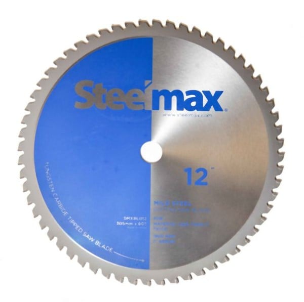 Steelmax 12" Tungsten Carbide Tipped Metal Cutting Saw Blade for Mild Steel, SM-BL-12