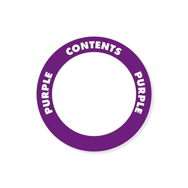 OilSafeSystem Paper Circular Label, 2", Purple, 280507