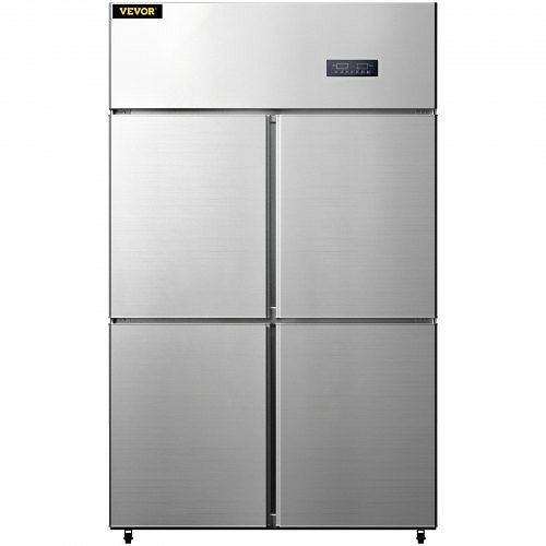 VEVOR Commercial Reach-in Refrigerator Upright Fridge Chiller 4 Doors 27.5 Cu.ft, SMFPMLS47110VGR1QV1