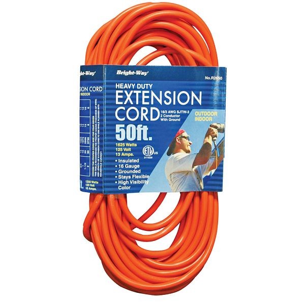 Jones Stephens 16/3 50 ft. Orange Extension Cord, E25002