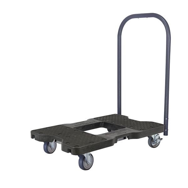 SNAP-LOC 1200 lb General Purpose E-Track Push Cart Dolly Black, SL1200P4TB
