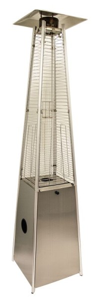 AZ Patio Heaters Glass Tube Patio Heater in Stainless Steel, HLDS01-GTSS