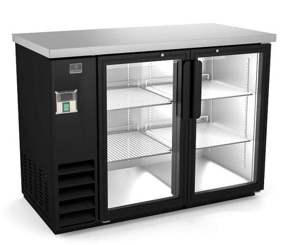 Kelvinator Commercial 2-door back bar refrigerator with glass door, 48", R290 refrigerant gas, +33/+41°C, 738272