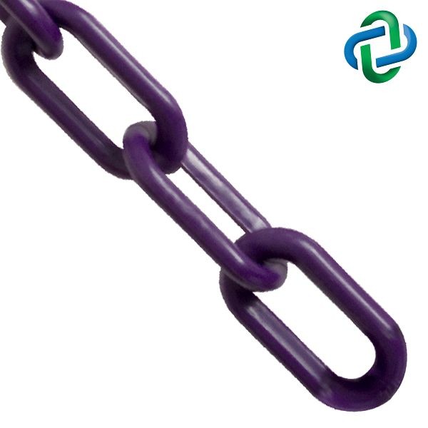 Mr. Chain Heavy Duty Plastic Barrier Chain, Purple, 2-Inch Link Diameter, 25-Foot Length, 51023-25