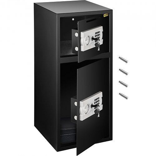 VEVOR Large Double Door Security Safe Box 2.6 Cubic Feet Steel Safe Box Strong Box with Digital Lock for Money Gun Jewelry Black, 70ELJYBXG00000001V0