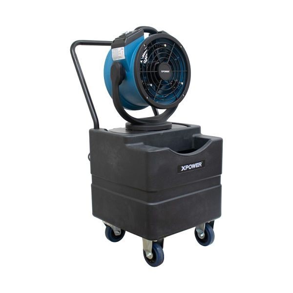 XPOWER Misting Fan, Multipurpose, Oscillating, 3 Speed, with Built-In Water Pump, Hose and WT-45 Mobile Water Reservoir Tank, 1000 CFM, FM-68WK