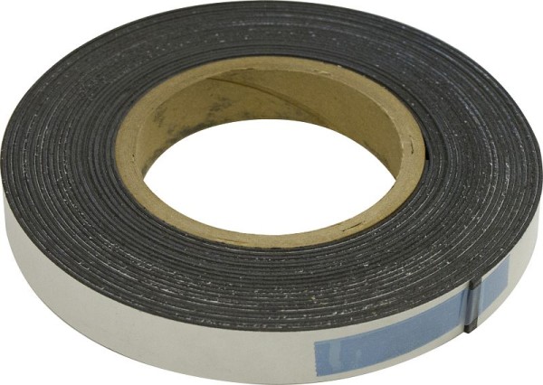 Mag-Mate Flexible Magnet Material with Adhesive 1/2" Width 25' Length MRA030X0050X025