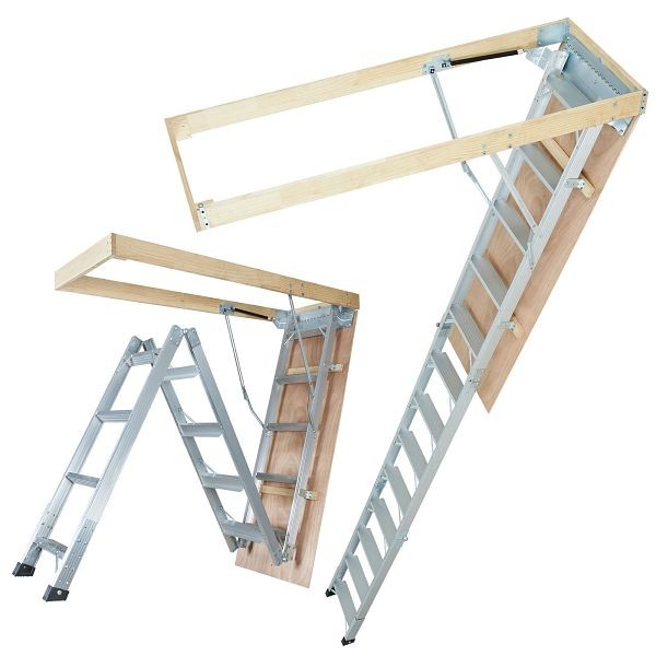 VEVOR Attic Ladder Foldable, 350-pound Capacity, ZDKKSGLTLHJ3WVQM2V0