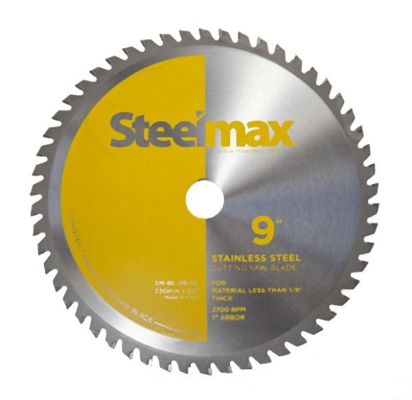 Steelmax 9" Tungsten Carbide Tipped Metal Cutting Saw Blade for Stainless Steel, SM-BL-09-SS