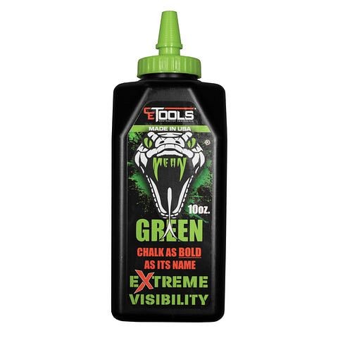 CE Tools Mean Green® EXTREME VISIBILITY Marking Chalk, 10 Ounces, CET102G