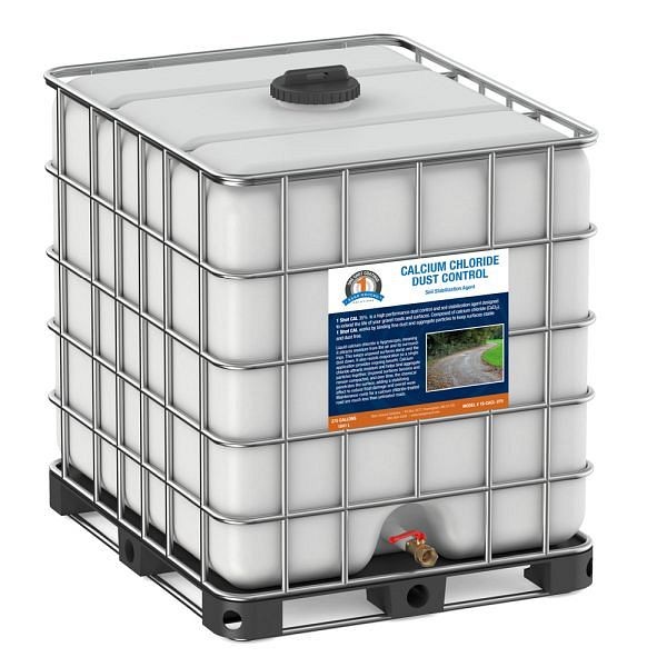 Bare Ground One Shot Calcium Chloride Dust Control, with LiftGate, Quantity: 275 Gallon Tote, 1S-CACL-275TLGS