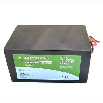 Bioenno Power 12V, 20Ah LFP Battery (PVC) (battery only), BLF-1220A
