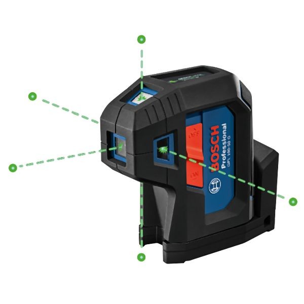 Bosch Green-Beam Five-Point Self-Leveling Alignment Laser, 0601066P11