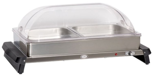 Cadco Double Buffet Server with Rolltop Lid, WTBS-2RT