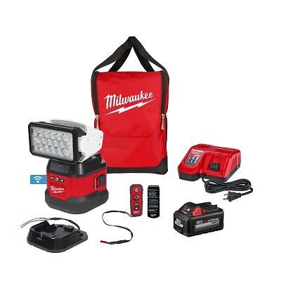 Milwaukee M18 Utility Remote Control Search Light Kit with Portable Base, 2123-21HD